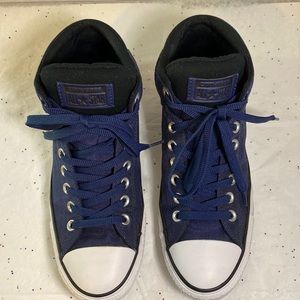 Converse High Top Midnight Navy/Black Unisex Men size 8 Women size 10. Like New